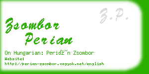 zsombor perian business card